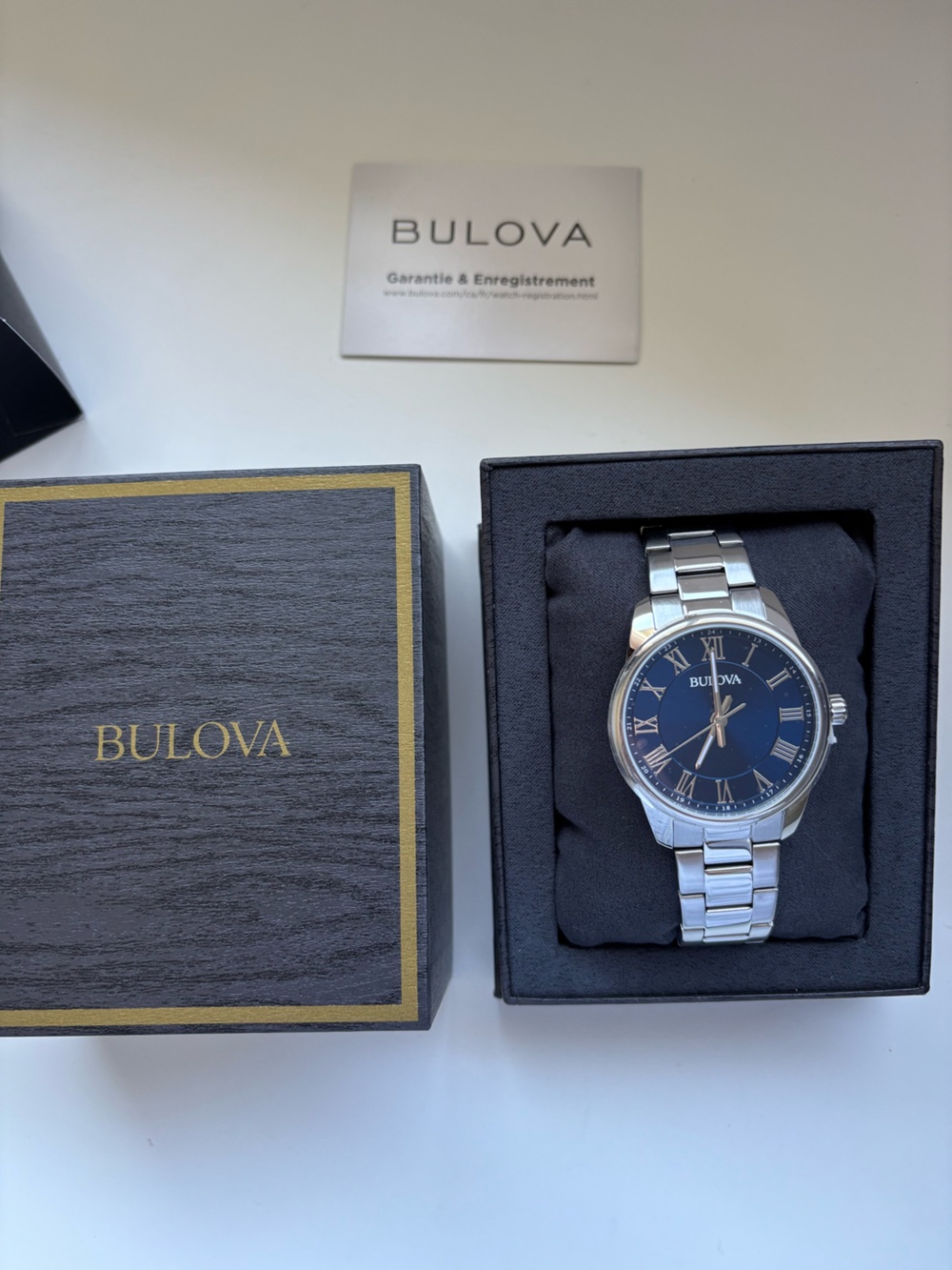 BULOVA stainless steel watch new in box